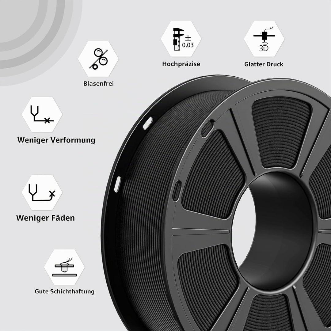 GEEETECH Matte PLA Filament, 3D-Drucker PLA Filament 1 kg Spule, Genauigkeit +/- 0,03 mm, Hautfarbe,