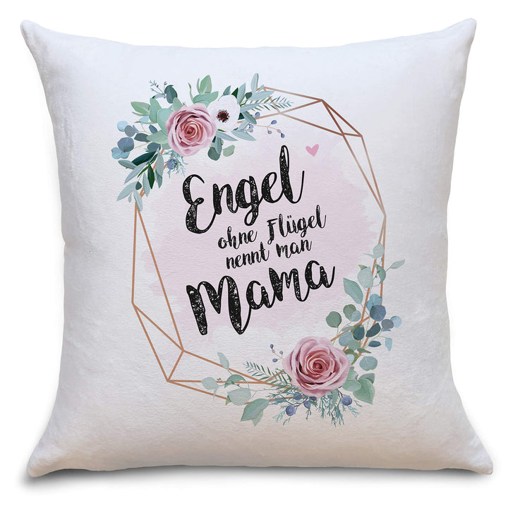 OWLBOOK Engel Mama Flauschiges Kissen Geschenke Geschenkideen Mama zum Muttertag als Muttertagsgesch