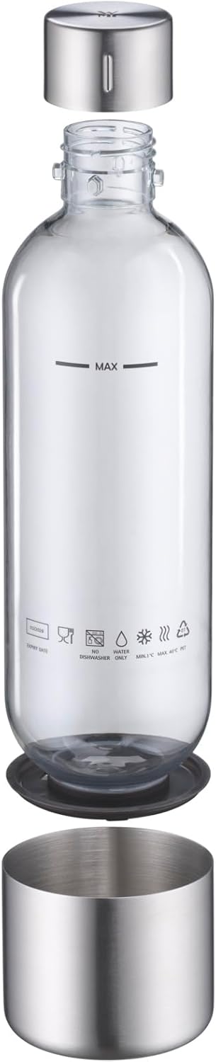 WMF Element One Sprudelwasserflasche – Original Sprudel-Ersatzflasche aus High-Quality PET, kompatib