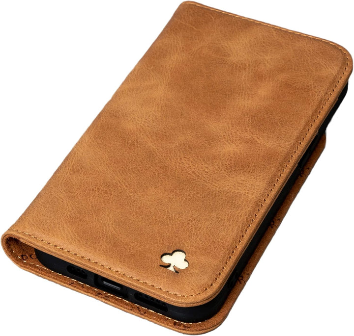 Porter Riley - Lederhülle für iPhone 11 Pro (5.8"). Premium Echtleder Standhülle/Cover/Brieftasche m