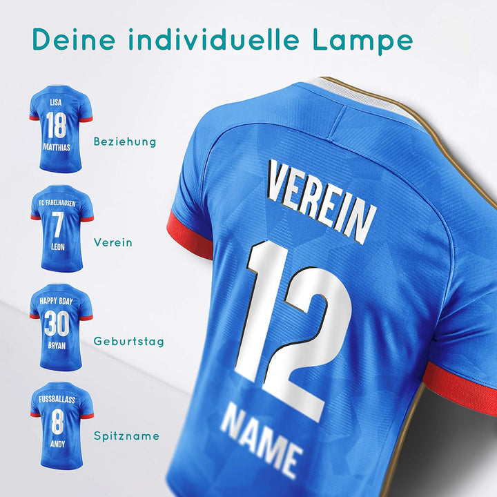 Elbeffekt Trikotlampe für Kiel Fans aus Holz - personalisierbares Geschenk - schenke Dein individuel