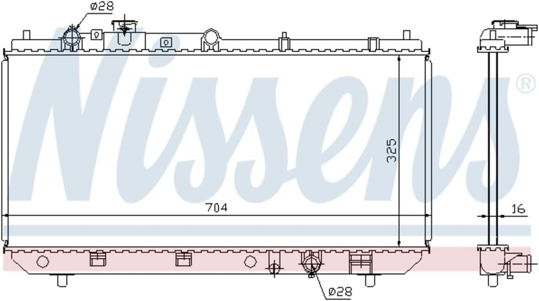 Nissens 62403 Kühler, Motorkühlung