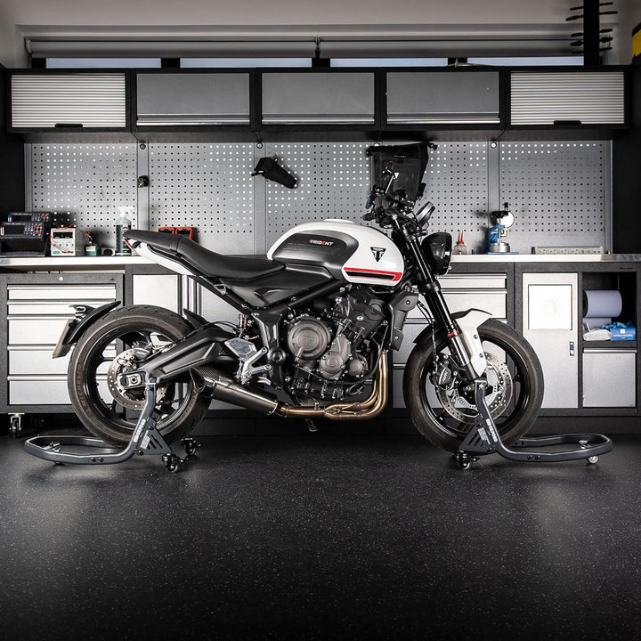 Oxford ZERO-G – Hintere Paddock Ständer Motorrad Werkstatt Ausrüstung mit Rollen