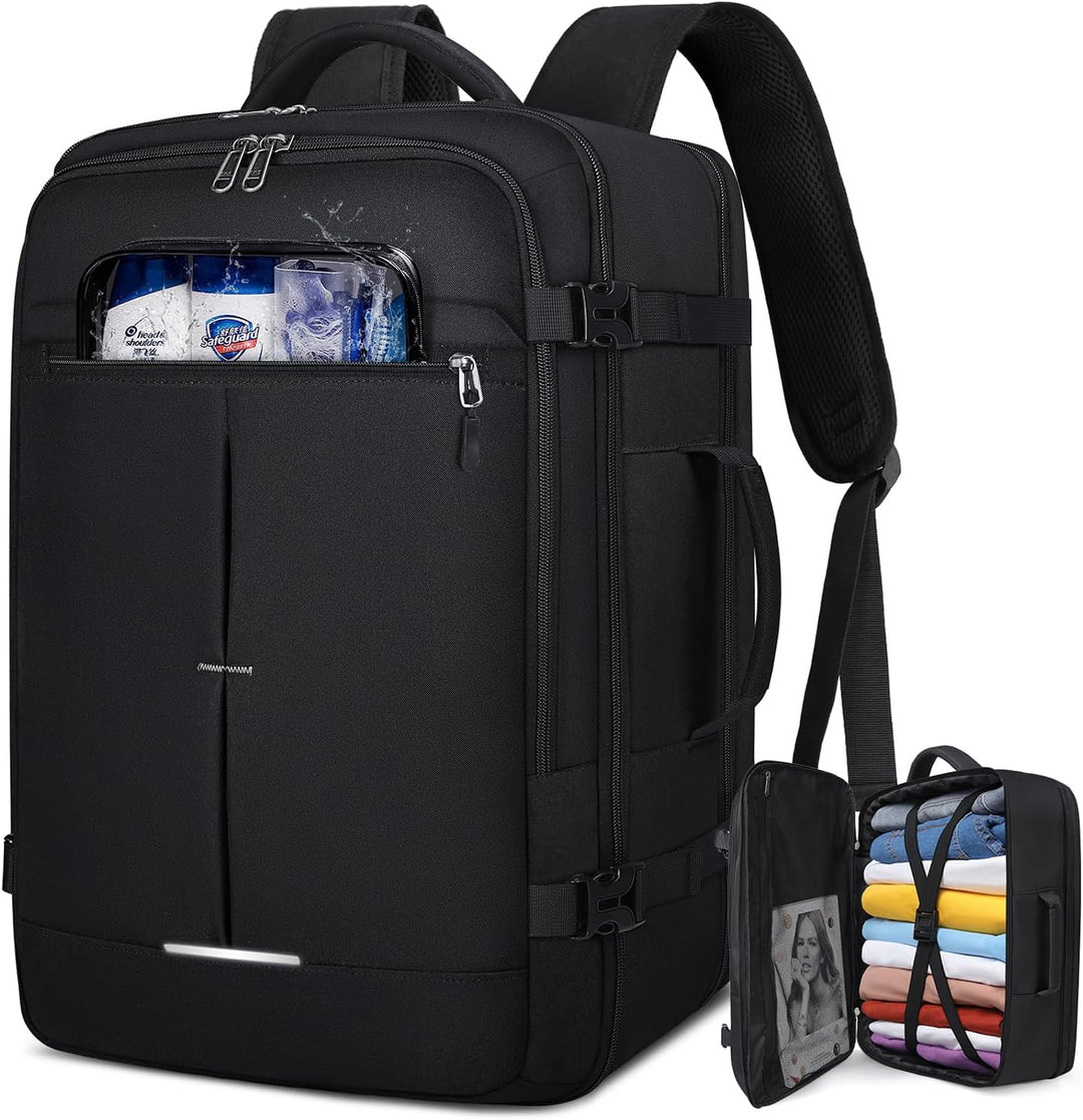 Lubardy Reiserucksack Herren Damen Handgepäck Rucksack Flugzeug Gross Laptop Rucksack 17 Zoll Wasser
