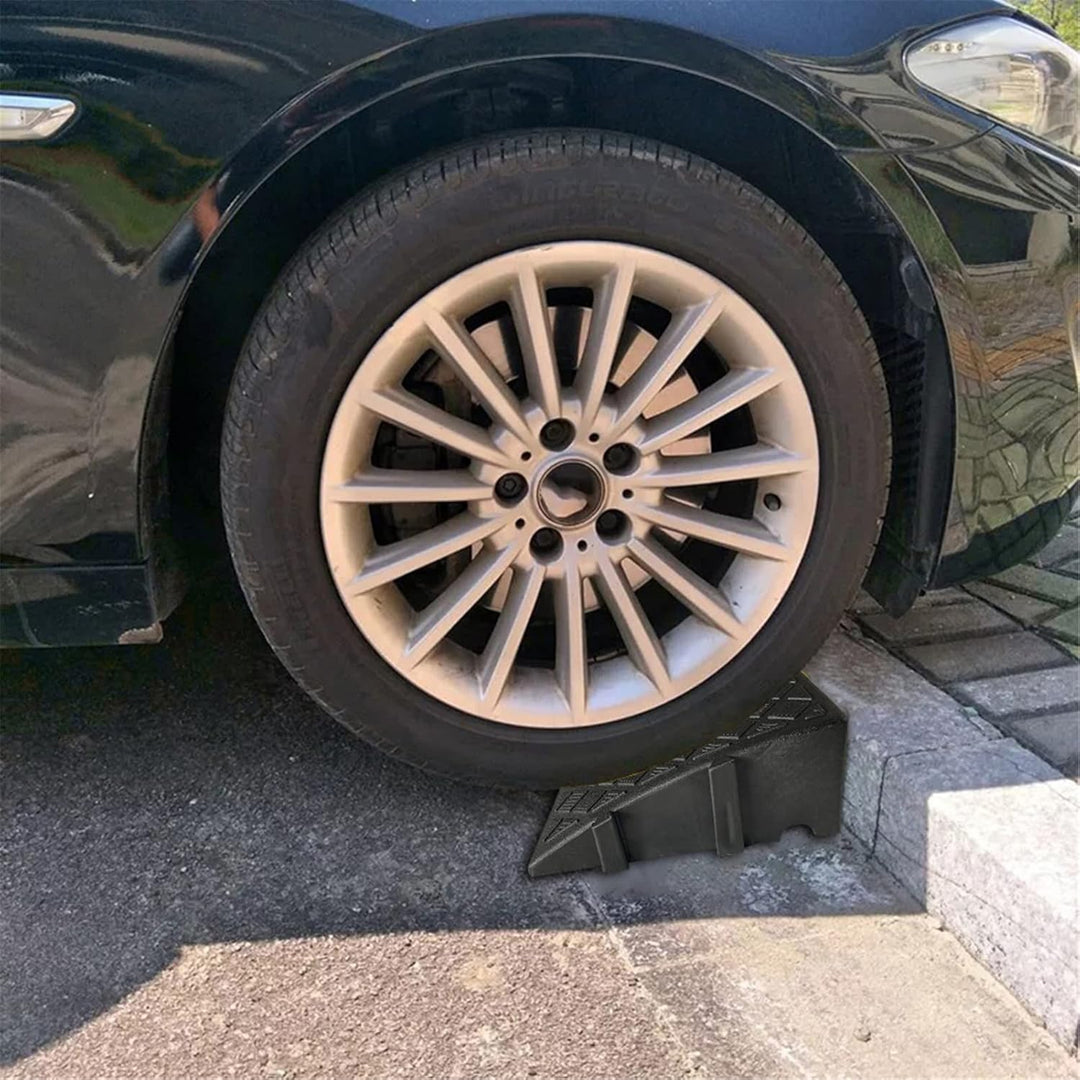 Bordsteinrampe 11/13 cm Hohe, Auto Rampen Kunststoff, Tragbare Robuste Schwellenrampe für Auto Einfa