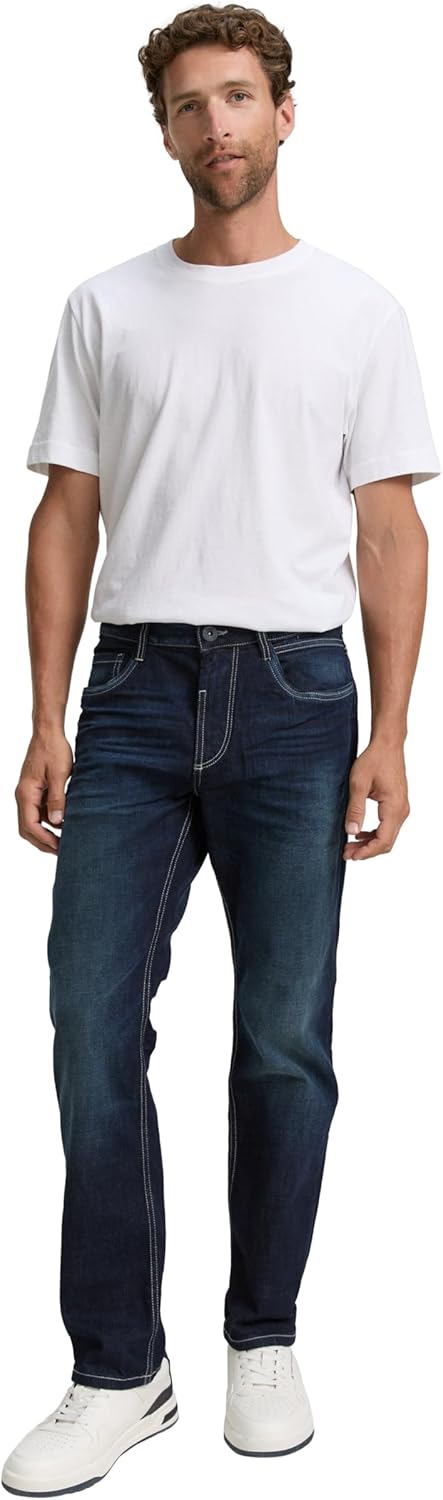 TOM TAILOR Herren Trad Relaxed Jeans 29W / 32L 10120 - Used Dark Stone Blue Denim, 29W / 32L 10120 -