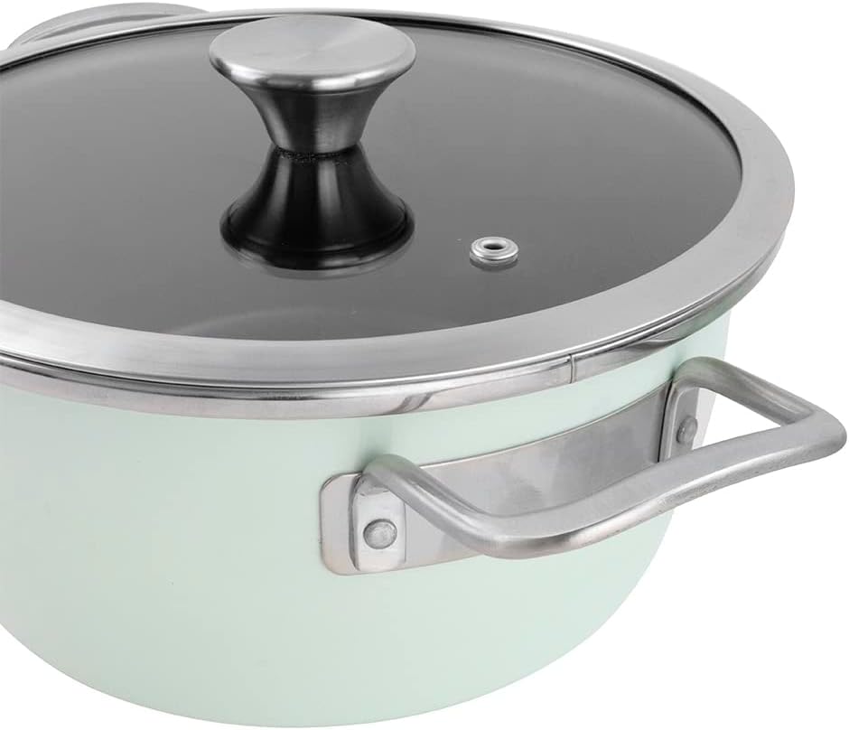 Magefesa Nordic Kochtopf 20 cm mit zweischichtiger Antihaftbeschichtung, verstärkt mit mintgrüner Au