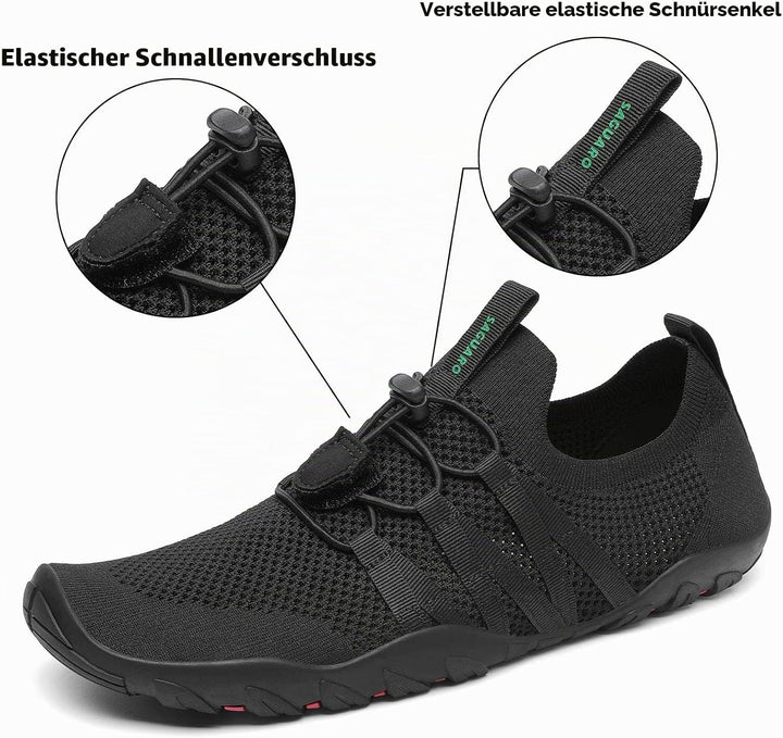 SAGUARO Unisex-Erwachsene Badeschuhe Atmungsaktiv Dicke Sohle Gr.36-46 37 EU Schwarz60, 37 EU Schwar