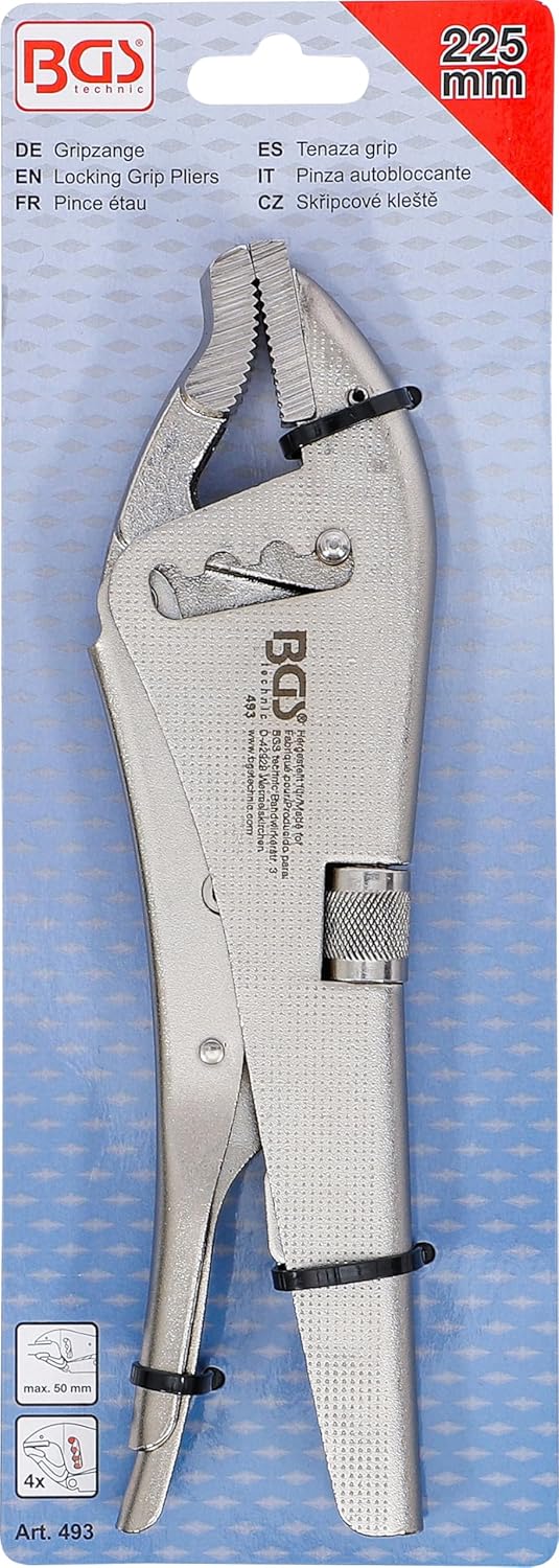 BGS 493 | Gripzange | 4-fache Schnelljustierung | 225 mm | Zange | Spezialstahl, 225 mm