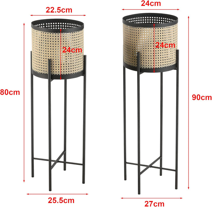 [en.casa] Pflanzständer Colfontaine 2er Set Blumenständer-Set Pflanztopfhalter in 2 Grössen Metall S