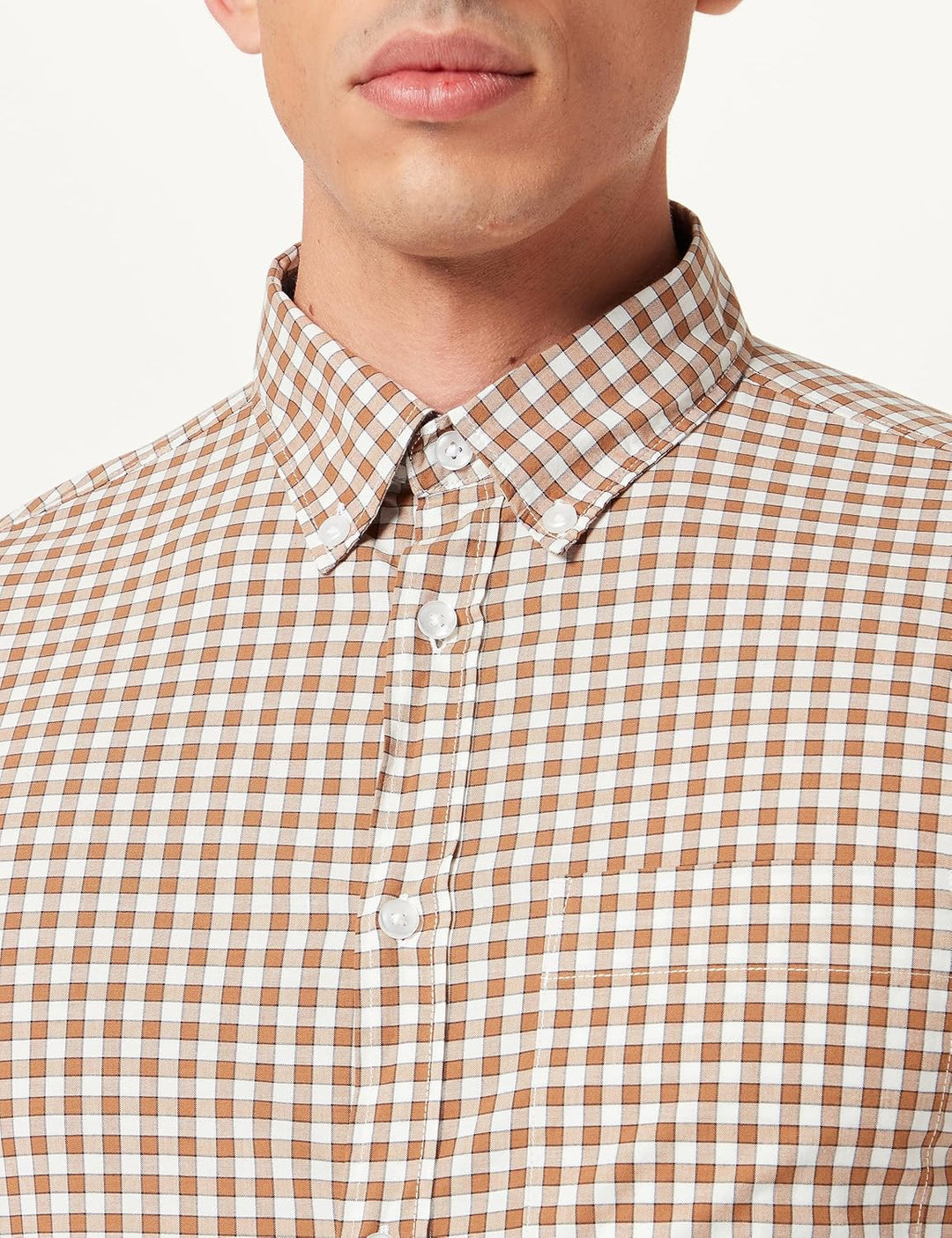 s.Oliver Slim: Karohemd aus Baumwollstretch 3XL Brown, 3XL Brown