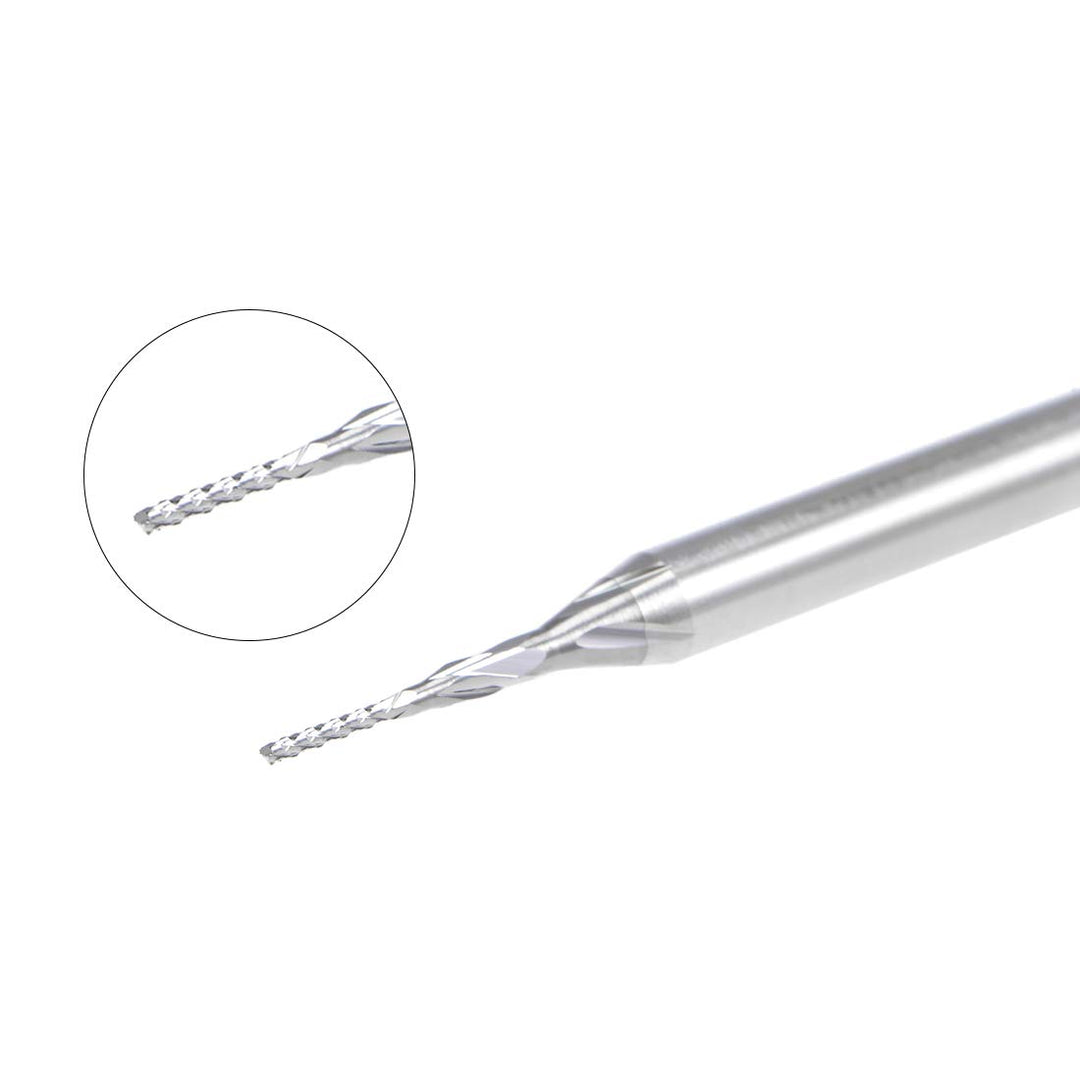 sourcing map 10 Stücke 0,6mm Hartmetall Schaftfräser Gravur Fräser für PCB Maschine, 1/8 "schaft
