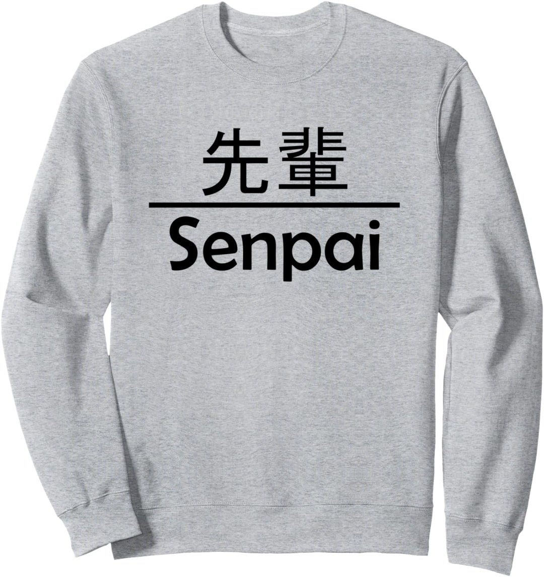 Senpai in Kanji - Cooles Anime Japanese Nerd Sweatshirt