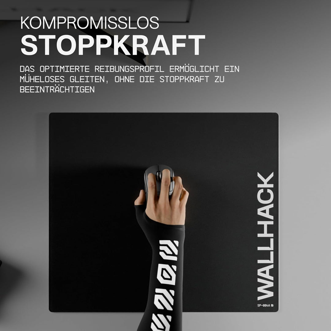 Wallhack SP-004A Glas Gaming Mauspad – 4. Gen mikrogeätzte Oberfläche, grosses Mauspad für Esports,