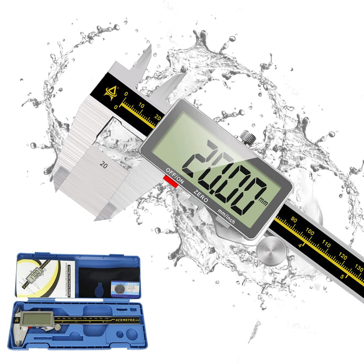 Digital Caliper,ACEMETER 0-6" Vernier Calipers Measuring Tool-Electronic Micrometer with Large LCD S