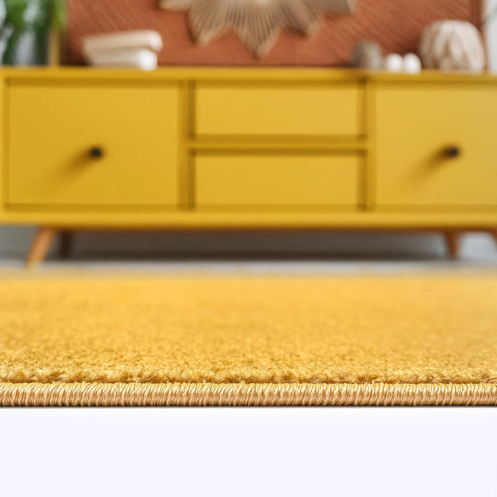 SANAT Kurzflor Teppich Wohnzimmer - Uni Modern Teppiche fürs Schlafzimmer, Arbeitszimmer, Büro, Flur