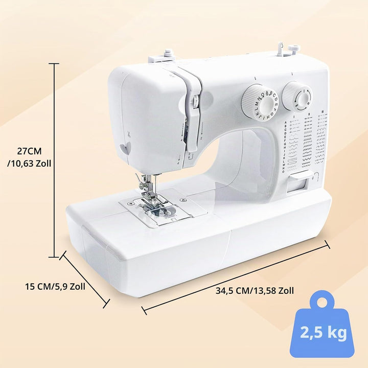 Nähmaschine für Anfänger, 45 Stichprogrammen Tragbare Elektrische nähmaschinen, Sewing Machine Overl