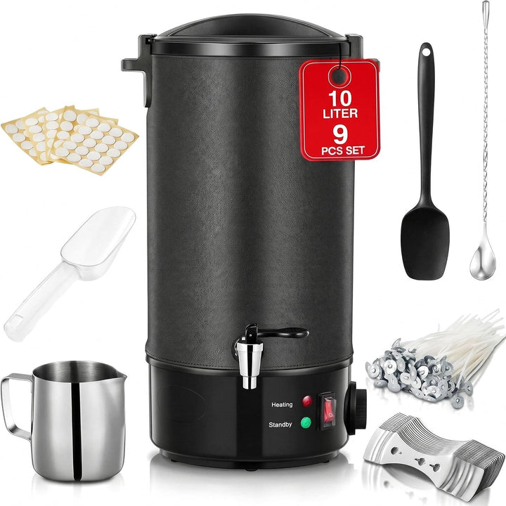 FOHERE Wachsschmelztopf, Kerzen Selber Machen Set, 1520W Edelstahl Kerzenherstellung Kit Komplettset