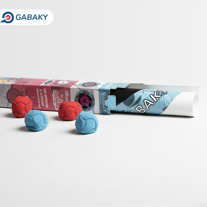GABAKY Originelles Boccia-Spiel, Mix aus Puck und Curling, Ziel mit 8 weichen Kugeln, für jedes Terr