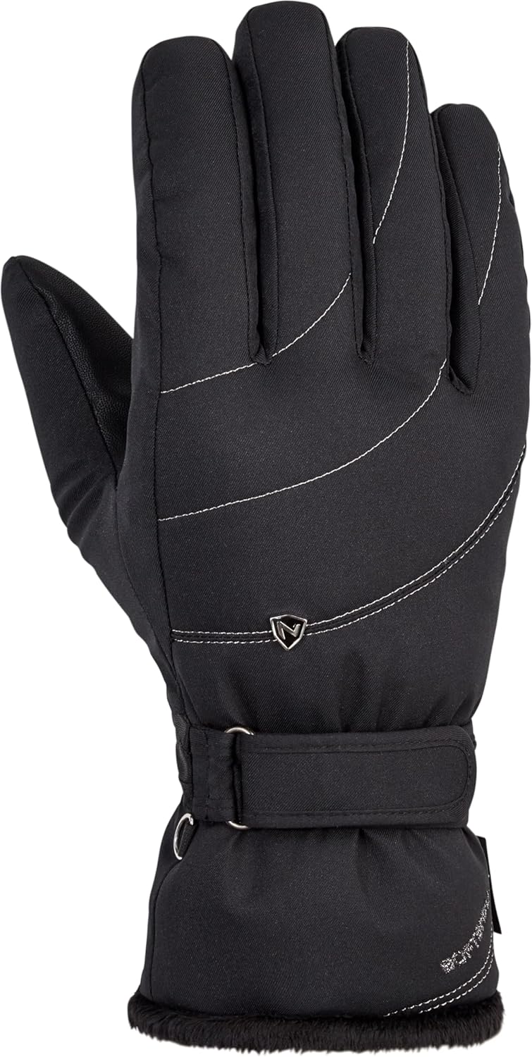 Ziener Damen Kahli Ski-Handschuhe/Wintersport | Primaloft, Plüschfutter 6 Schwarz, 6 Schwarz