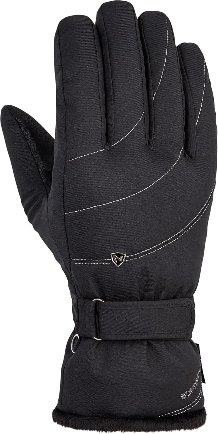 Ziener Damen Kahli Ski-Handschuhe/Wintersport | Primaloft, Plüschfutter 6 Schwarz, 6 Schwarz