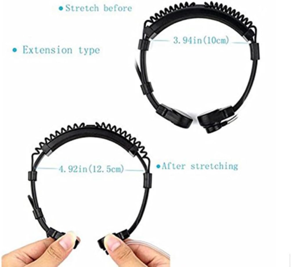 Kisangel 3,5 mm Klinkenstecker Kopfhörer mit Luftkanal Vibrationsmikrofon Kehlkopfgeräuschdämpfung S