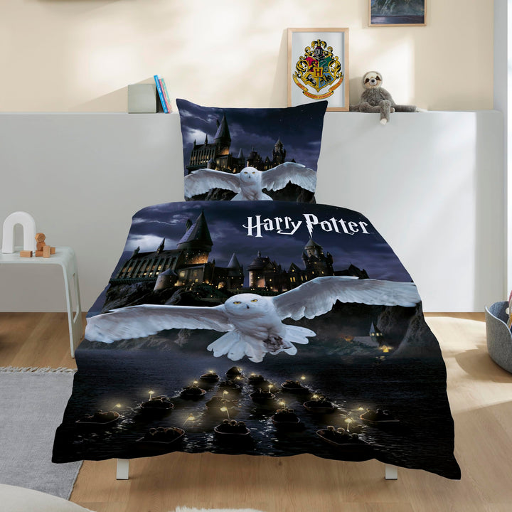 Biber/Flanell Bettwäsche-Set Harry Potter 135x200 80x80 cm · Kinderbettwäsche aus 100% Baumwolle · M