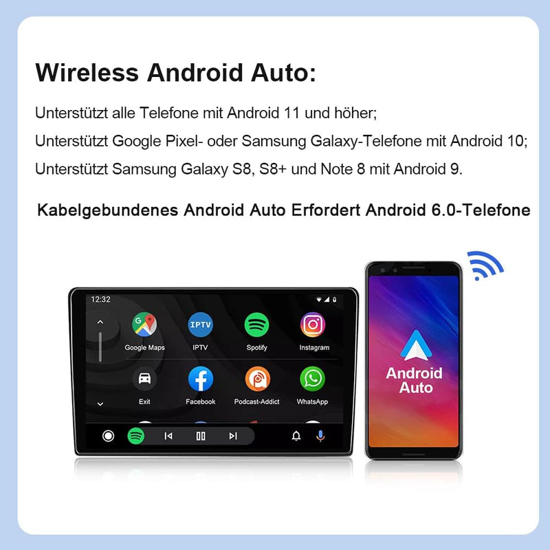 CarlinKit 4.0 Wireless Adapter, Wireless CarPlay & Android Auto Adapter Nur für Fahrzeuge mit werkse