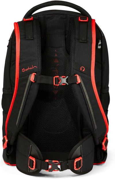 satch Pack Schulrucksack Set 3tlg. mit Sporttasche und Schlamperbox Fire Phantom, Fire Phantom