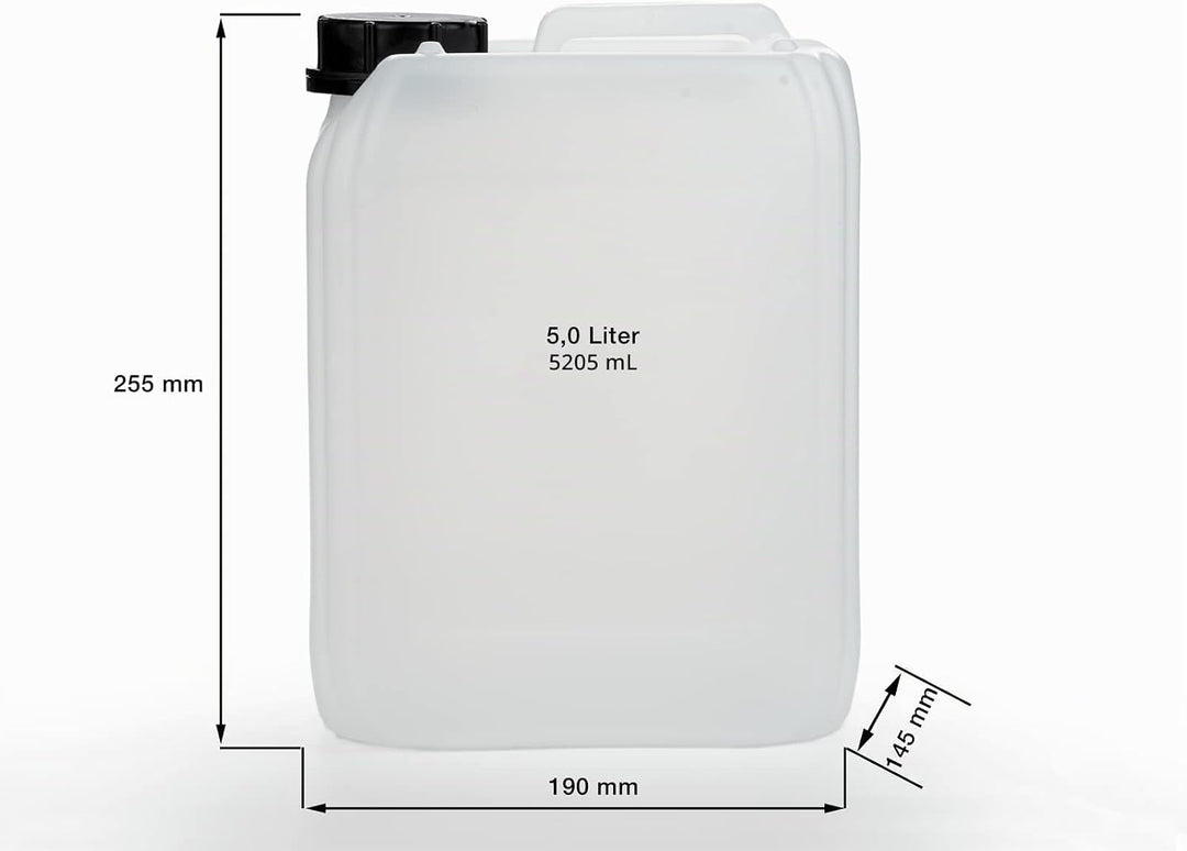 Octopus 4X 5L Kanister leer, HDPE, Verschluss DIN 51mm, UN Zulassung, lebensmittelecht, 4x 5L