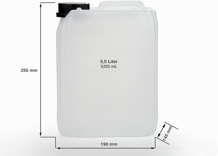 Octopus 4X 5L Kanister leer, HDPE, Verschluss DIN 51mm, UN Zulassung, lebensmittelecht, 4x 5L
