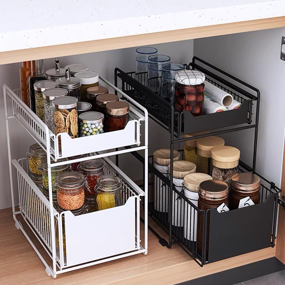 OHMG Schiebeschrank Korb herausziehen Organizer Schublade, küchen küchenschrank organizer,spülbecken