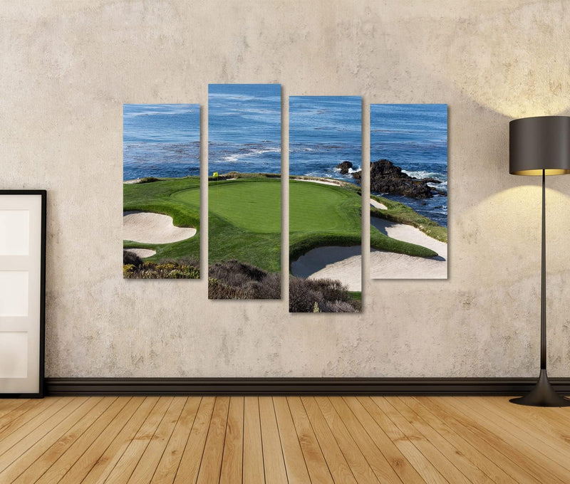 Bild auf Leinwand EIN Blick Auf Loch In Pebble Beach Golf Links Monterey California Usa Wandbild Pos