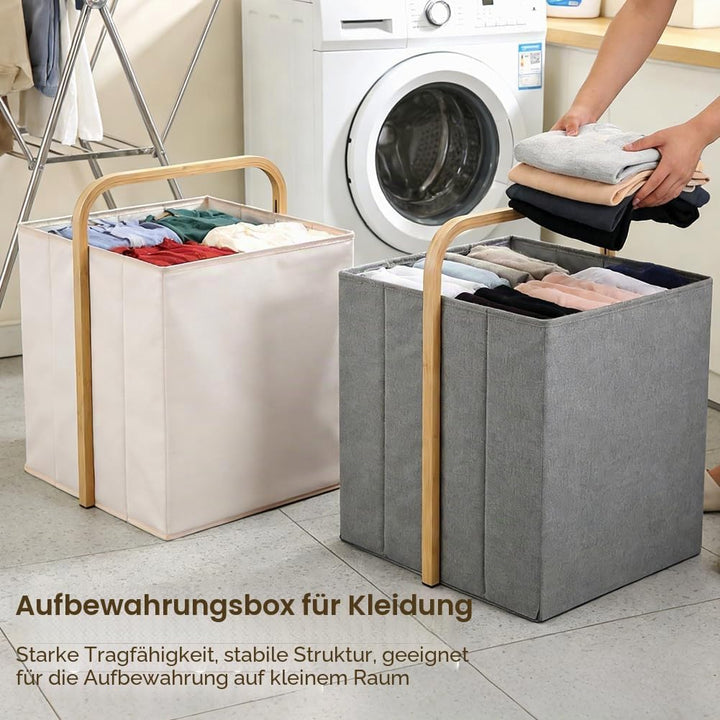 Faltbarer Wäschekorb 58L Faltbar,Hochbelastbar & Stabil aus 600D Oxford-Stoff | Schmutzabweisend, Kl