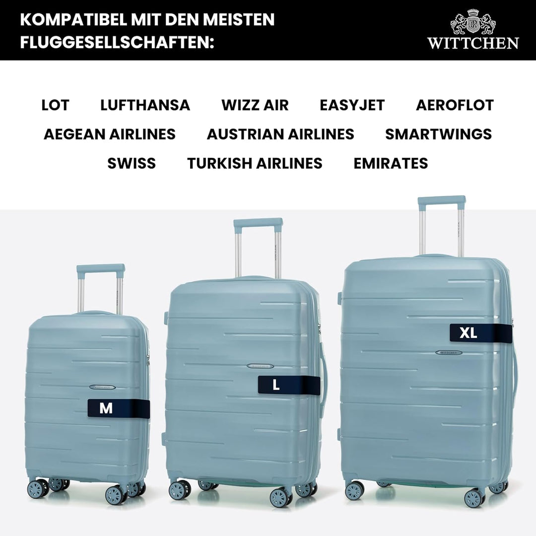 WITTCHEN ARCO Line | Kabinenkoffer Handgepäck Kleiner Koffer | Leichtes Gepäck Polypropylen TSA-Schl