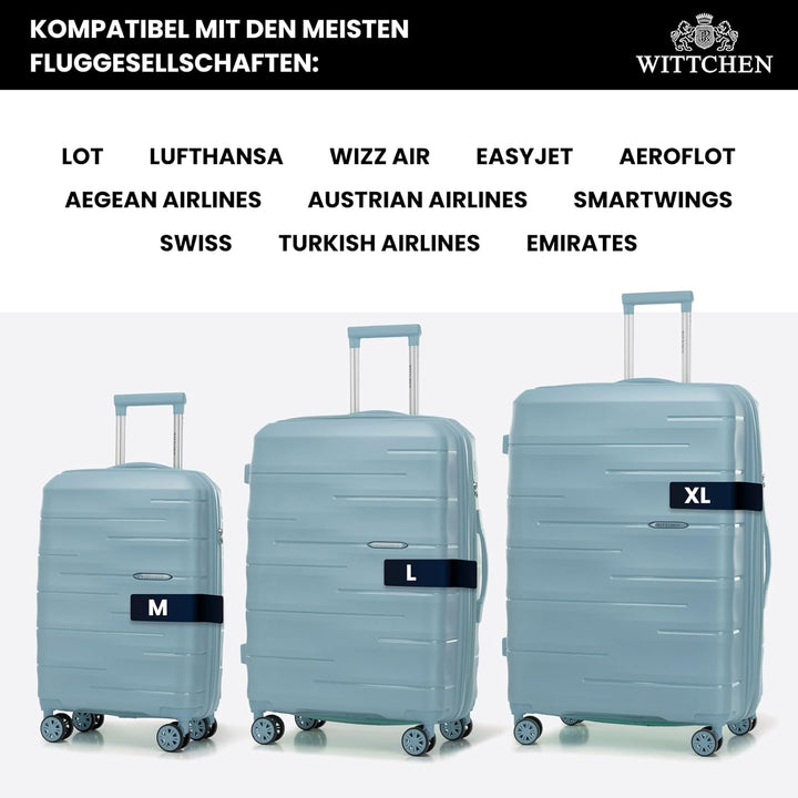 WITTCHEN ARCO Line | Kabinenkoffer Handgepäck Kleiner Koffer | Leichtes Gepäck Polypropylen TSA-Schl
