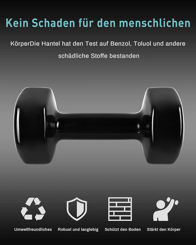 MENCIRO Hanteln 2er Set für Männer und Frauen, 1KG - 5KG Kurzhanteln Gewichte für Zuhause Fitnessstu