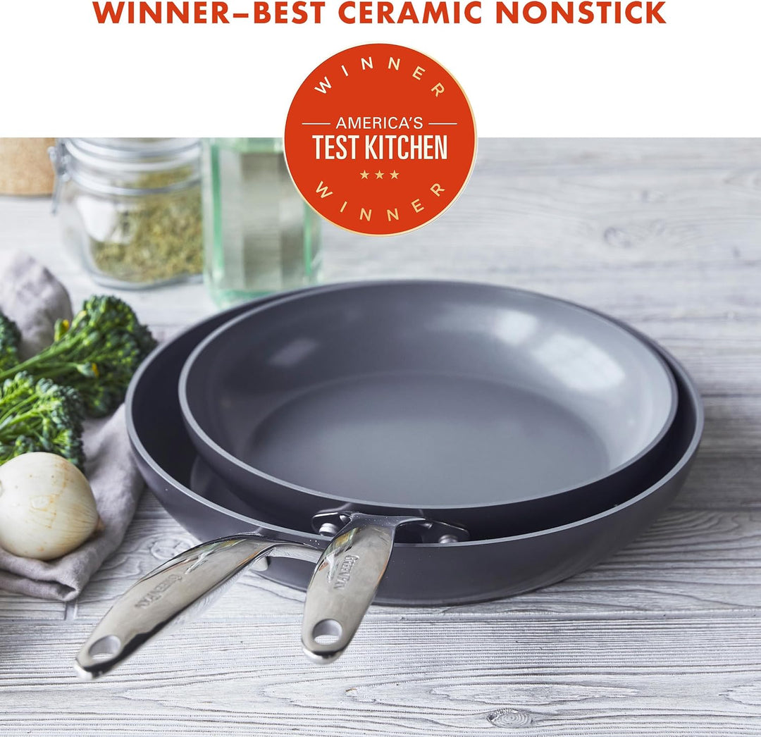 GreenPan Valencia Pro Harteloxierte Gesunde Keramik Anti-Stick 26 cm & 30 cm Bratpfannen-Set, PFAS-f