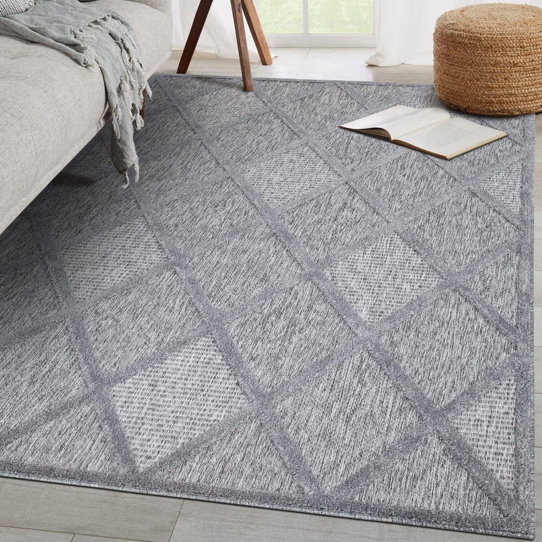 carpet city In-&amp; Outdoor Teppich - 160x230 cm - für Innen-&amp; Aussenbereich - Wetterfest Balkon-Teppic