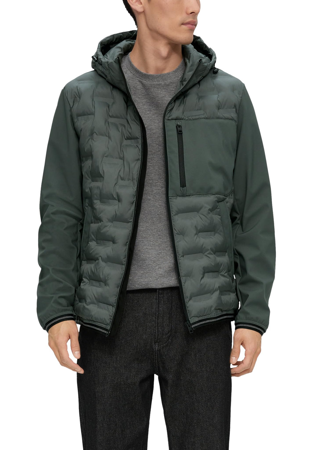 s.Oliver Herren Outdoor Jacke, M Grün