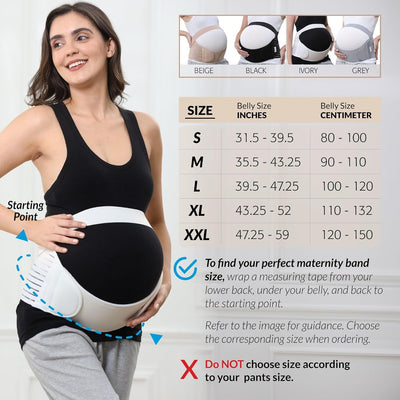 NEOtech Care - Bauchgurt für die Schwangerschaft - stützt Taille, Rücken & Bauch - Schwangerschaftsg