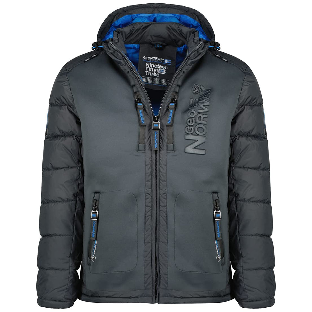 Geographical Norway Beachwood Men - Winterjacke Hooded Herren Parka - Warme Daunenjacken Steppjacke