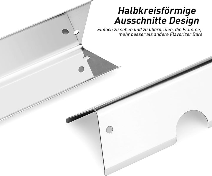 66032 Edelstahl Flavorizer Bars für Weber Genesis II/LX 300, Aromaschienen für Weber Genesis GS4 II