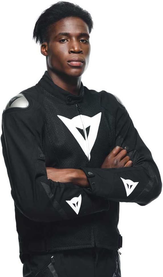 Dainese Herren Energyca Air Tex Jacket Motorradjacke Cordura mit Protektoren 62 Schwarz/Schwarz, 62