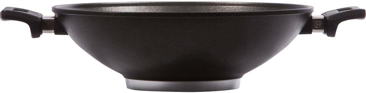 Eurolux Wok Induktion Set mit Glas-Deckel Ø 32 cm - grosse induktionsgeeignete Guss-Wokpfanne mit Ce