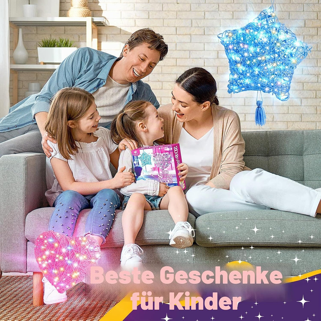 Tesoyzii Basteln Mädchen 8 9 10 11 12 Jahre, Geschenk Mädchen 8-12 Jahre 3D String Art Kit Spielzeug