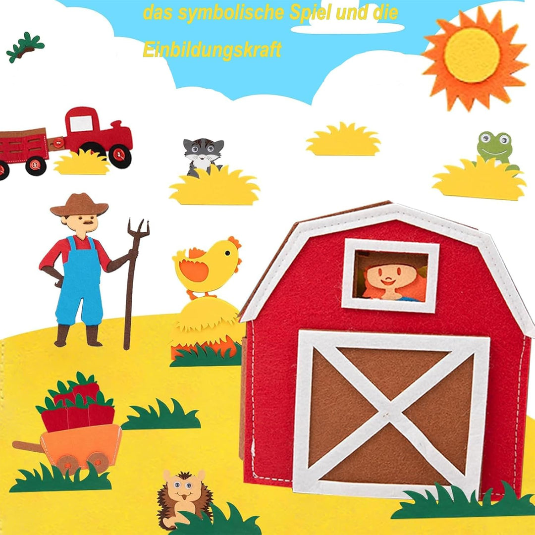 Quiet Book ab 1 Jahr, Montessori Stille Buch mit,Feinmotorik & Farben Lernen,Stilles Buch für Reisen