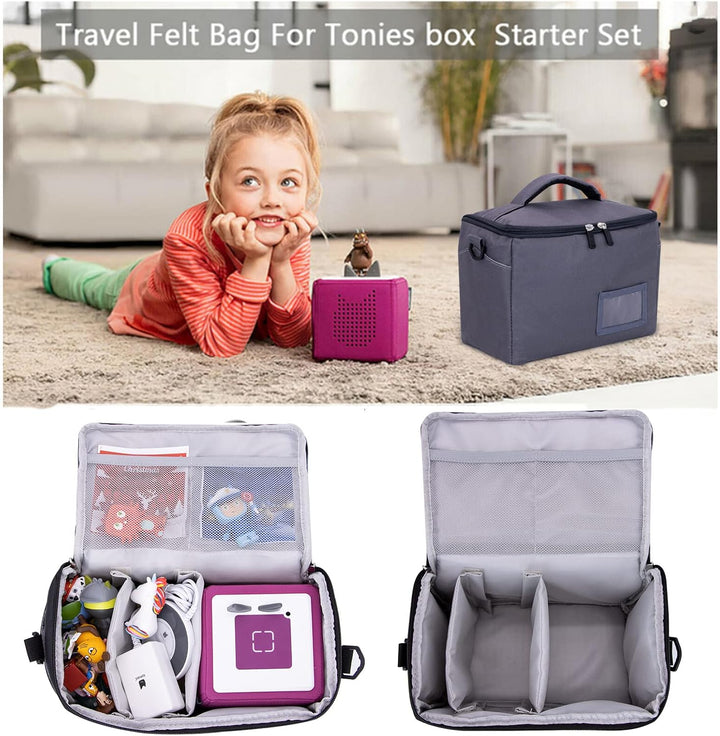 Tasche Kindergepäck viel Platz für Toniebox Figuren Tigerbox Transport Folie Hörfiguren Musikboxen M
