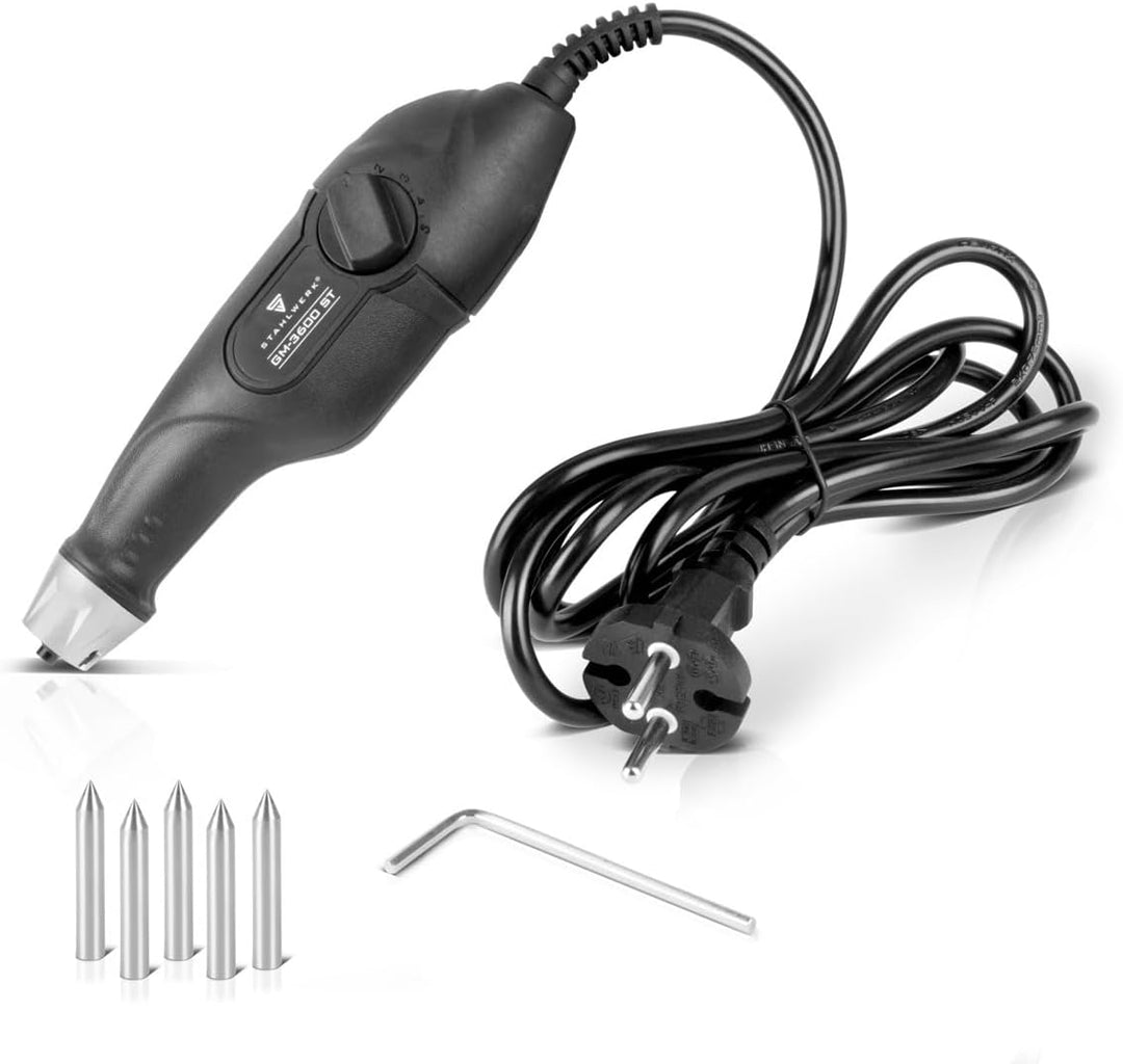 STAHLWERK Gravurmaschine GM-3600 ST mit 24 W elektrischer Gravierer | Gravurstift | Graviergerät | G