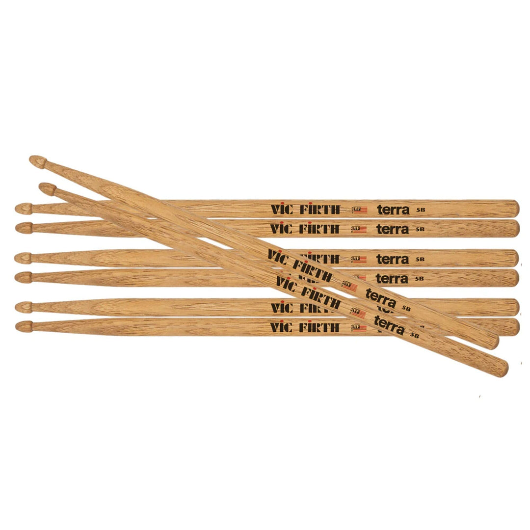 Vic Firth - American Classic® Terra Serie Trommelstöcke 5B - Amerikanisches Hickory – Holzspitze - 4
